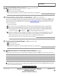 Form DV-120 Response to Request for Domestic Violence Restraining Order (Domestic Violence Prevention) - California, Page 6