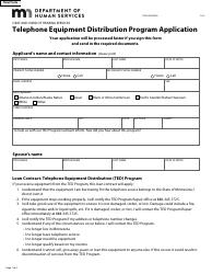Form DHS-4005-ENG Telephone Equipment Distribution Program Application - Minnesota, Page 3