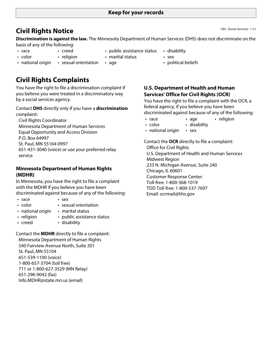 Form DHS-4005-ENG Telephone Equipment Distribution Program Application - Minnesota, Page 9