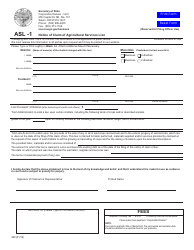 Document preview: Form ASL-1 (440) Notice of Claim of Agricultural Services Lien - Oregon