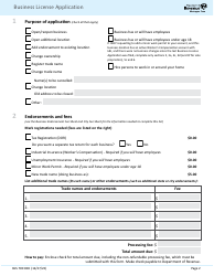 Form BLS700 028 Business License Application - Washington, Page 2
