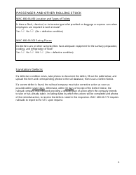 Rail Safety Sanitation Inspection Form - Washington, Page 6