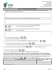 Household Goods Moving Company Permit Application - Washington, Page 4