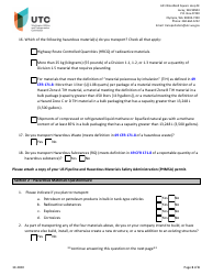 Hazardous Materials Supplemental Form - Washington, Page 3