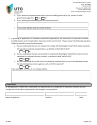 Hazardous Materials Supplemental Form - Washington, Page 4