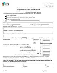 Document preview: Attachment E Permission to Mortgage a Certificate - Washington