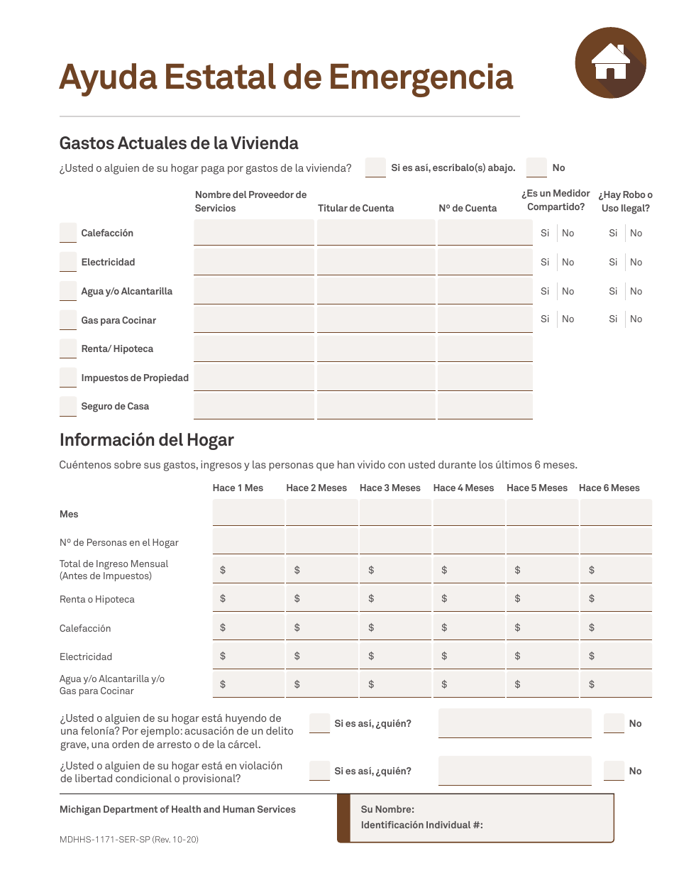 Formulario MDHHS-1171-SP Solicitud De Asistencia - Michigan (Spanish), Page 21