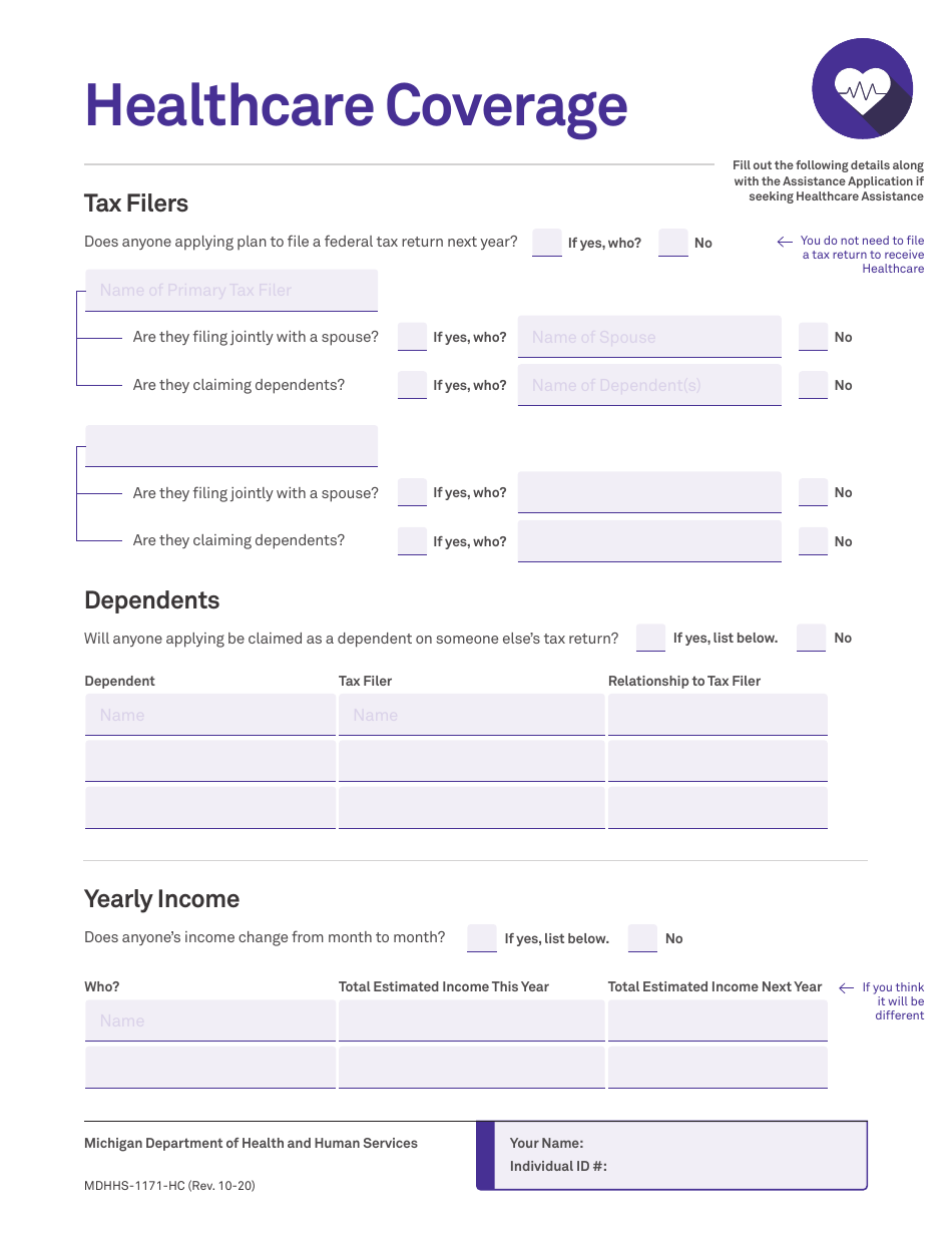 Form MDHHS-1171 Assistance Application - Michigan, Page 12