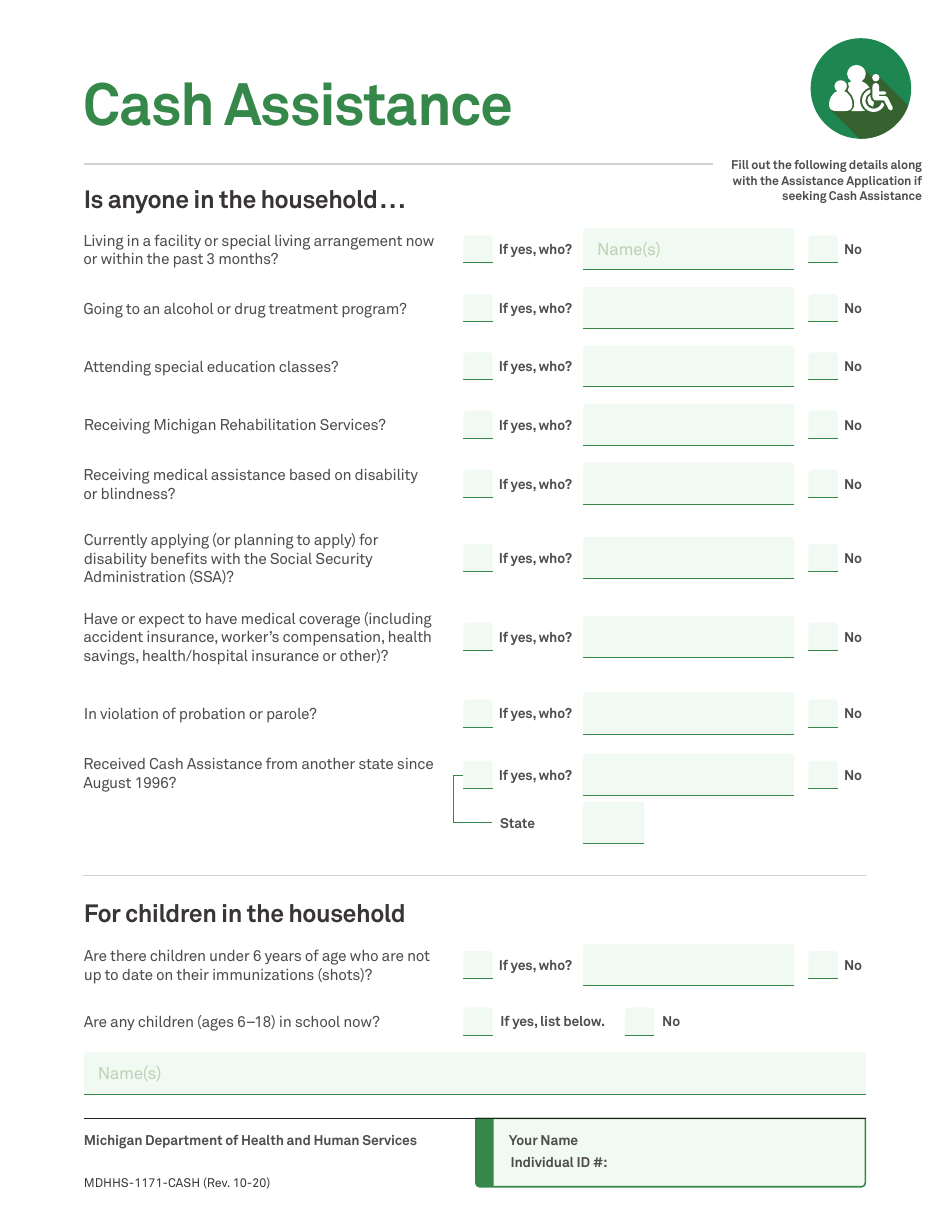 Form MDHHS-1171 Assistance Application - Michigan, Page 16
