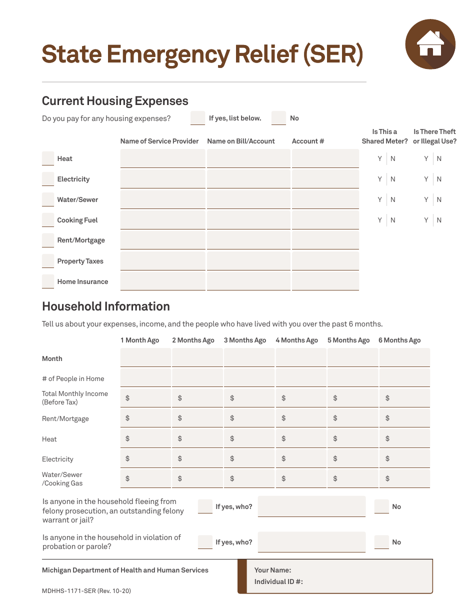 Form MDHHS-1171 Assistance Application - Michigan, Page 19