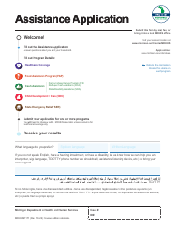 Form MDHHS-1171 Assistance Application - Michigan