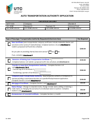Auto Transportation Authority Application - Washington, Page 3