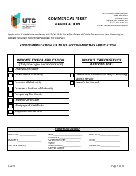 Commercial Ferry Application - Washington, Page 6