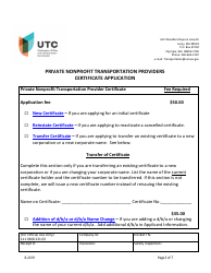 Private Nonprofit Transportation Providers Certificate Application - Washington, Page 3