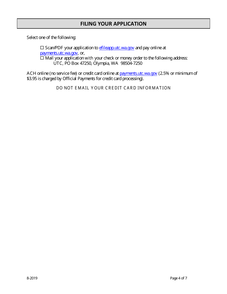 Private Nonprofit Transportation Providers Certificate Application - Washington, Page 4