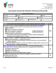 Solid Waste Collection Company Certificate Application - Washington, Page 3
