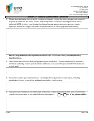 Solid Waste Collection Company Certificate Application - Washington, Page 5