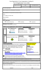 Document preview: Farm Registration Form - Prince Edward Island, Canada