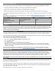 Form DCH-0848-CHGBX Application to Add a Father on a Michigan Birth Record - Michigan, Page 2