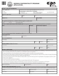 Address Confidentiality Program Application - Idaho
