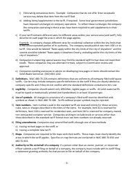 Instructions for Filing a New Solid Waste Tariff or Amend an Existing Tariff - Washington, Page 8