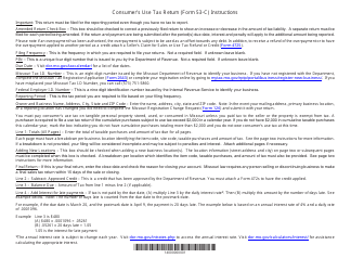 Form 53-C Consumer&#039;s Use Tax Return - Missouri, Page 3