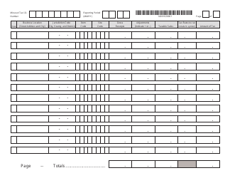 Form 53-1 Sales Tax Return - Missouri, Page 2