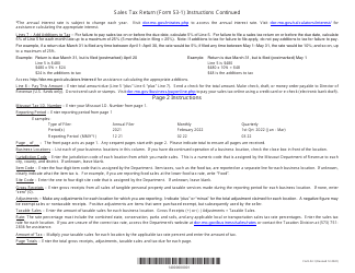 Form 53-1 Sales Tax Return - Missouri, Page 4