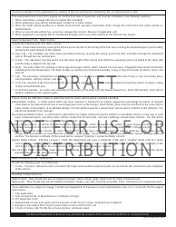 Form 551 Vehicle Examination Certificate - Draft - Missouri, Page 2