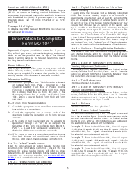 Form MO-1041 Fiduciary Income Tax Return - Missouri, Page 5