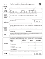 Form PPS-12 Verified Practitioner Registration Application - Hawaii