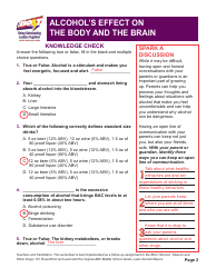 Alcohol&#039;s Effect on the Body and the Brain - Answer Key - Virginia, Page 2