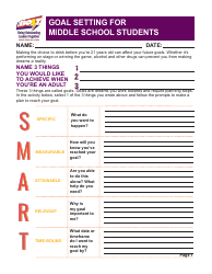 Document preview: Goal Setting for Middle School Students - Virginia