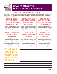Goal Setting for Middle School Students - Virginia, Page 2