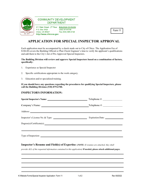 Form 11  Printable Pdf