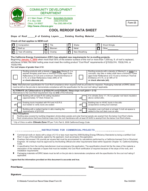 Form 05  Printable Pdf