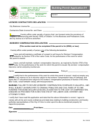 Form 01 Building Permit Application - City of Chico, California, Page 2