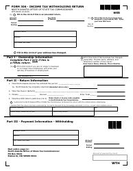 Form 306 (SFN28229) Income Tax Withholding Return - North Dakota