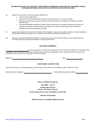 Provider Application for Certification &amp; Participation - the Maryland Healthy Kids/Early and Periodic Screening, Diagnosis and Treatment (Epsdt) Program - Maryland, Page 2