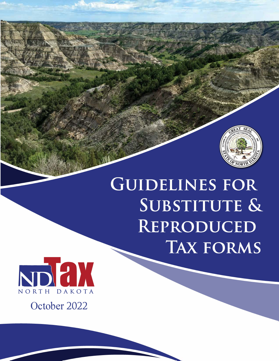 Guidelines for Substitute  Reproduced Tax Forms - North Dakota, Page 1