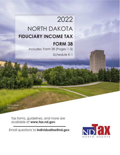 Instructions for Form 38, SFN28707 Fiduciary Income Tax Return - North Dakota, 2022
