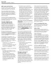 Form CTS (SFN28747) Credit Transfer Statement - North Dakota, Page 2