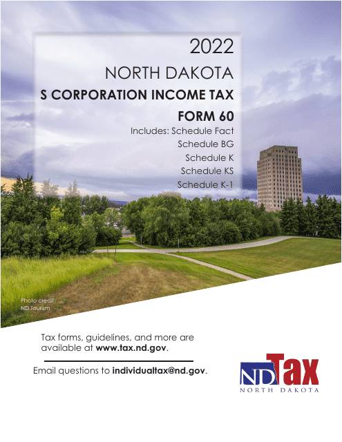 Instructions for Form 60, SFN28717 S Corporation Income Tax Return - North Dakota, 2022
