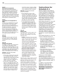 Instructions for Form 60, SFN28717 S Corporation Income Tax Return - North Dakota, Page 14