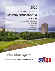 Instructions for Form 60, SFN28717 S Corporation Income Tax Return - North Dakota