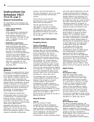 Instructions for Form 60, SFN28717 S Corporation Income Tax Return - North Dakota, Page 8