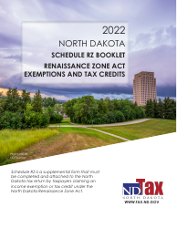 Document preview: Instructions for Form SFN28706 Schedule RZ Renaissance Zone Income Exemption and Tax Credits - North Dakota