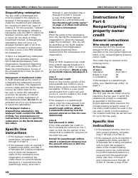 Instructions for Form SFN28706 Schedule RZ Renaissance Zone Income Exemption and Tax Credits - North Dakota, Page 12