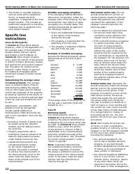 Instructions for Form SFN28706 Schedule RZ Renaissance Zone Income Exemption and Tax Credits - North Dakota, Page 14