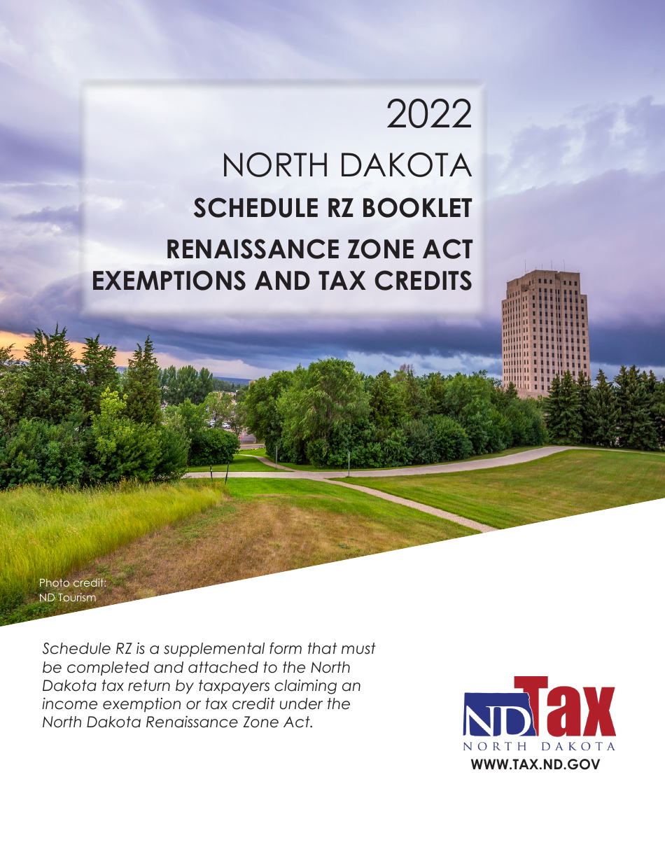 Instructions for Form SFN28706 Schedule RZ Renaissance Zone Income Exemption and Tax Credits - North Dakota, Page 1